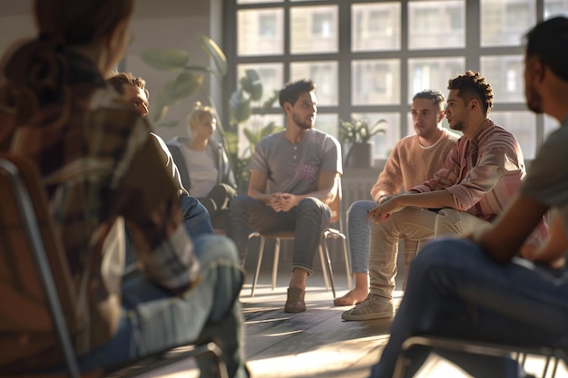 Photo teacher facilitating a group discussion