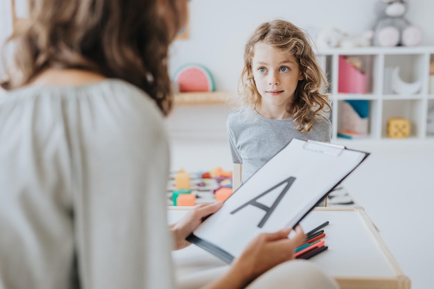 Teacher and girl