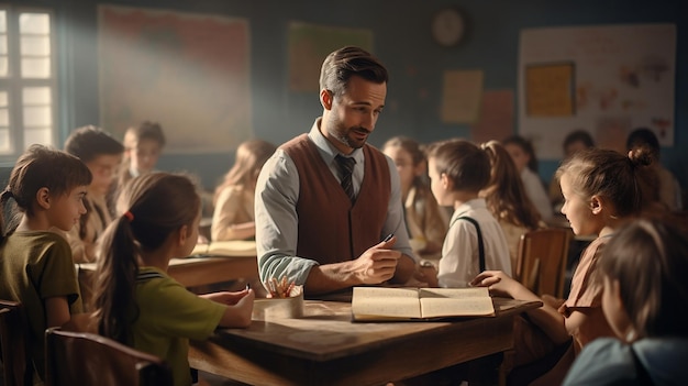 Teacher With School Children In Classroom