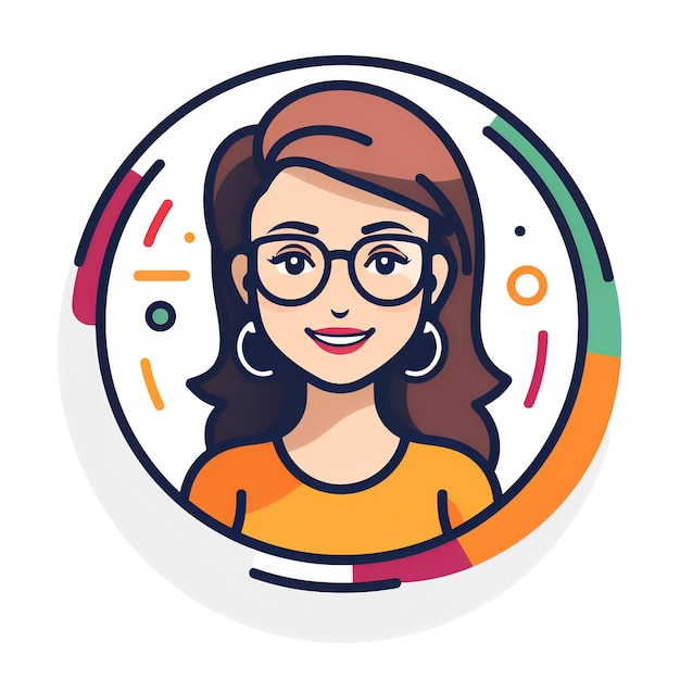 Teacher Woman Avatar Icon Illustration in vector style