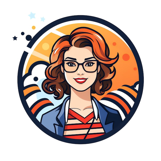 Teacher Woman Avatar Icon Illustration in vector style