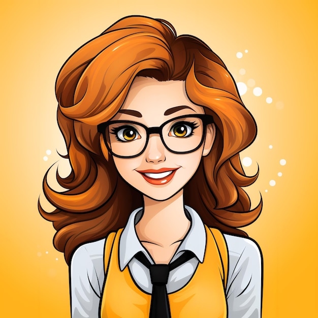 Teacher Woman Avatar Icon Illustration in vector style