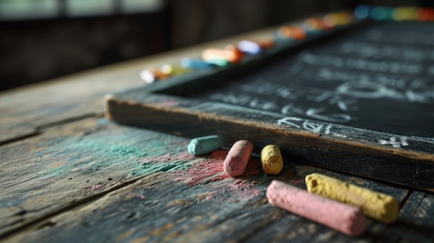 Teachers Chalk and Blackboard