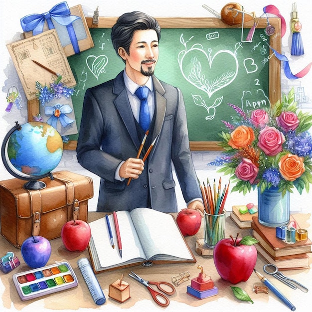 Teachers day background digital art