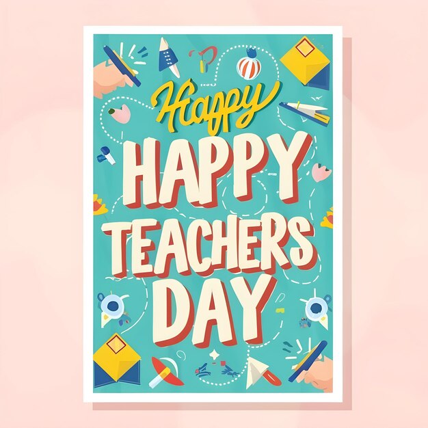 Photo teachers day greeting card