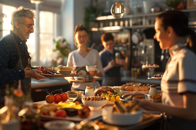 Foto gli insegnanti si godono una colazione a sorpresa preparata da