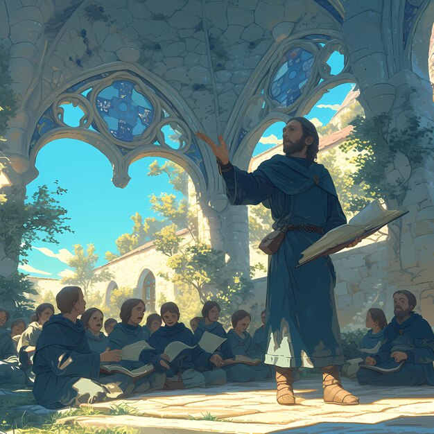 The Teachers Wisdom A Monastic Education Scene