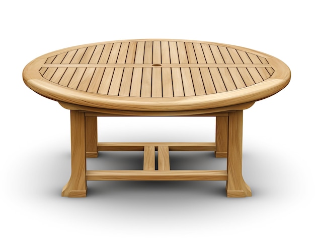 Teak tafel 3D rendering van hoge kwaliteit