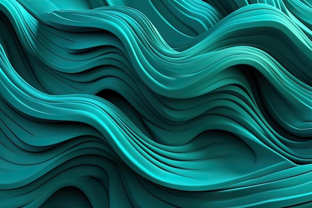 Teal 3D backdrop with seamless loops organic patterns dreamlike abstraction resembling a canvas colorful curves Generative AI