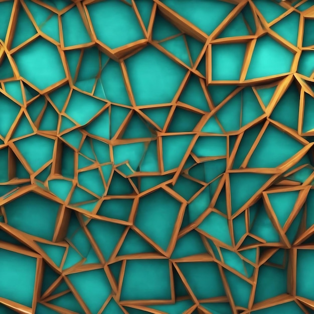 Teal geometric background with copy space