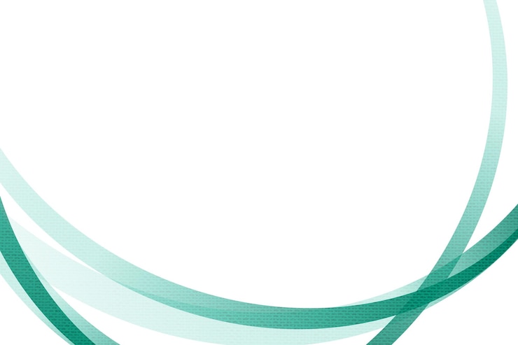 Photo teal green curve frame template design element