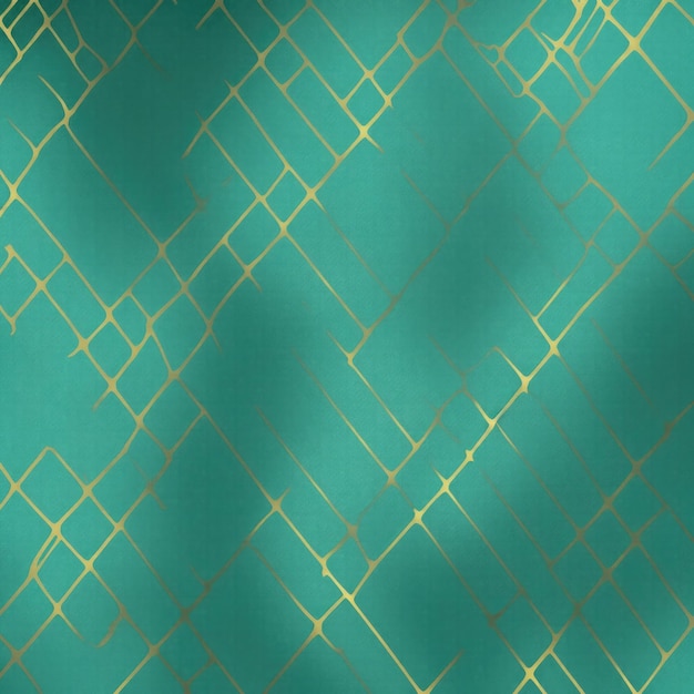 Teal grunge textuur versierd met glanzende gouden lijnen luxe achtergrond