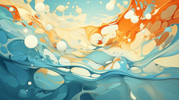 Photo teal and orange color abstract background texture