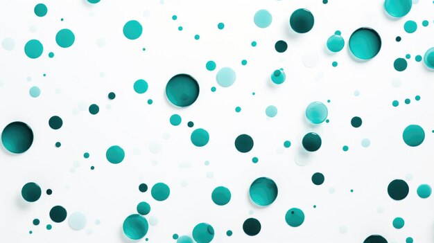 Photo teal spots on white background