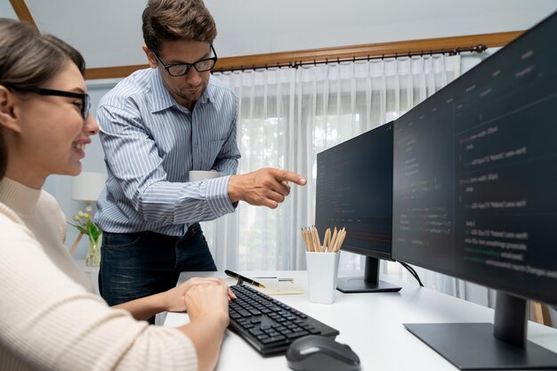 Team developers program thinking newest coding creative website Postulate