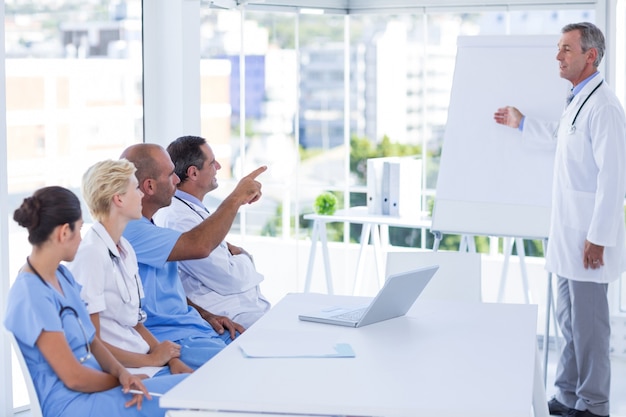 Photo team of doctor during meeting