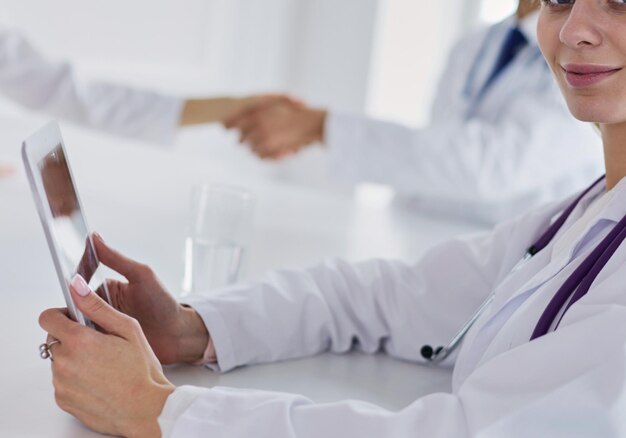 Team of doctors having consultation in clinic