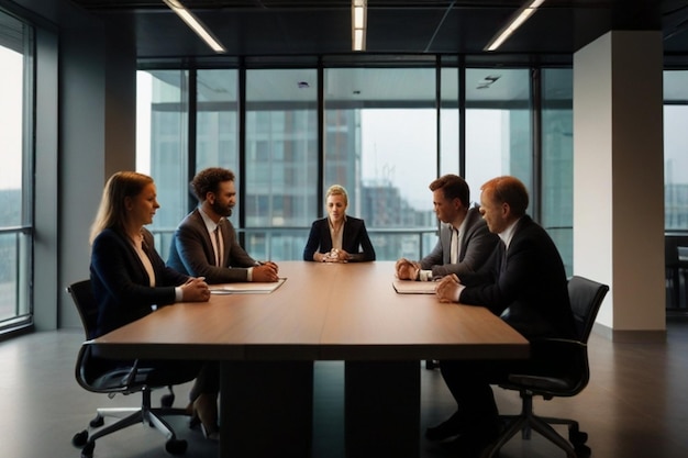 Team Dynamics Business Meeting in a Modern Room