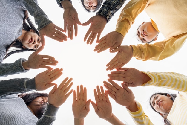 Team Hands Empathy Trust Partner partnership grow connect business partner and connection integration start up concept Empathy teamwork Team Volunter charity FaithHand join together business service