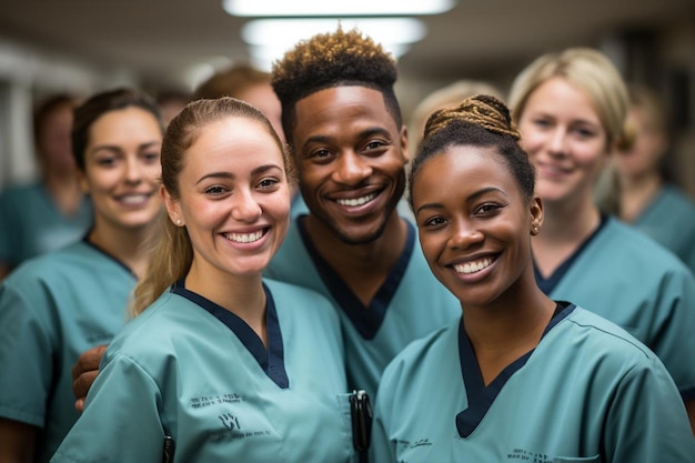 Photo team of healthcare workers at the hospital