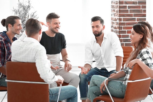 Team members argue at the workshop