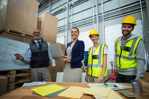 Team portrait of workers