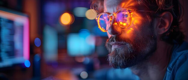 team of programmers collaborating on coding projects late at night in office concept teamwork programming latenight coding office