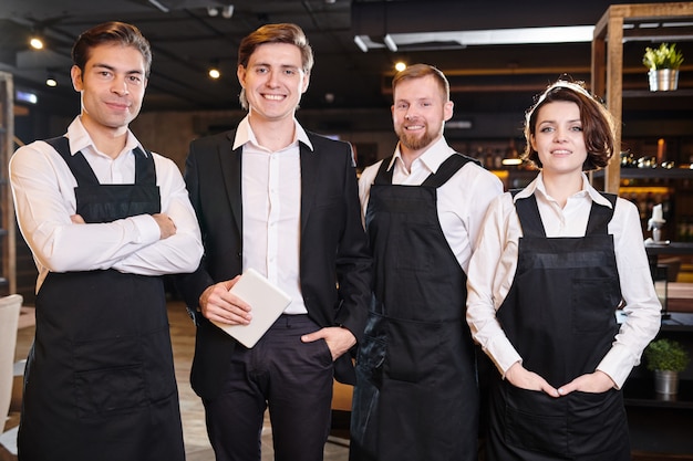 Team of restaurant professionals