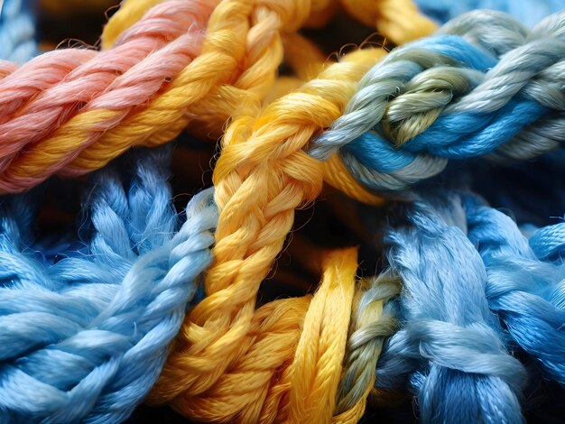 Team rope diverse strength connect partnership together teamwork unity communicate support