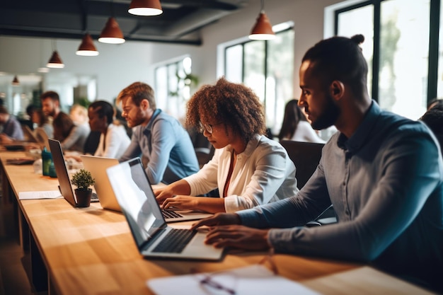 Team di sviluppatori di software che lavorano in ufficio