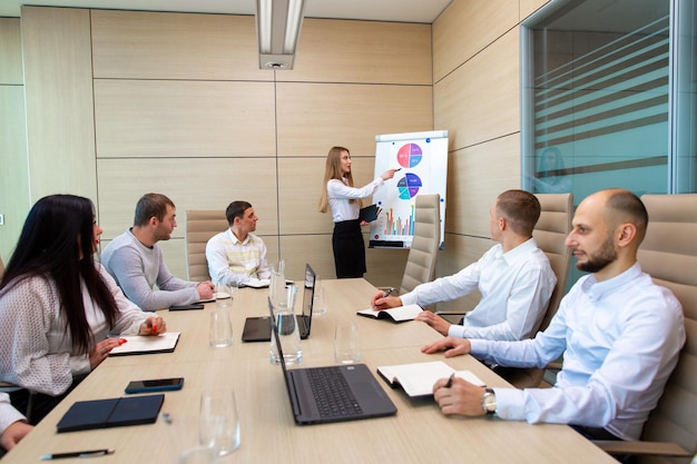 A team of specialists gathered for a conference in the office