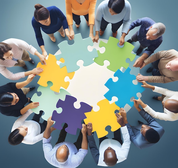 Team Teamwork Collaboration Connection Togetherness Unity Togetherness Puzzle Concept