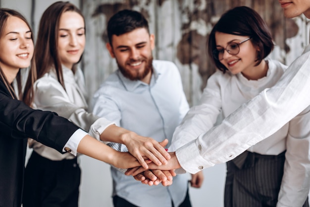 Foto concetto di collaborazione di squadra lavoro di squadra insieme