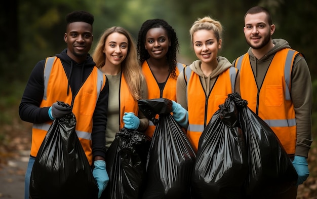 Team van jonge vrijwilligers Generatieve AI