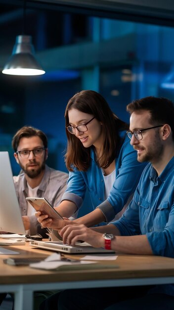 team of web app developers coding website source code debugging