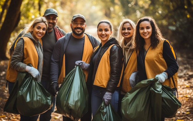 Team of young Volunteer workers Generative AI