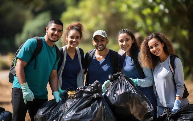 Team of young Volunteer workers Generative AI