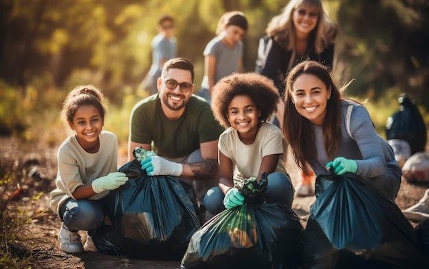 Team of young Volunteer workers Generative AI