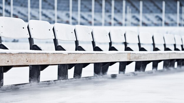 Teambanken gerangschikt langs curling sport AI gegenereerd