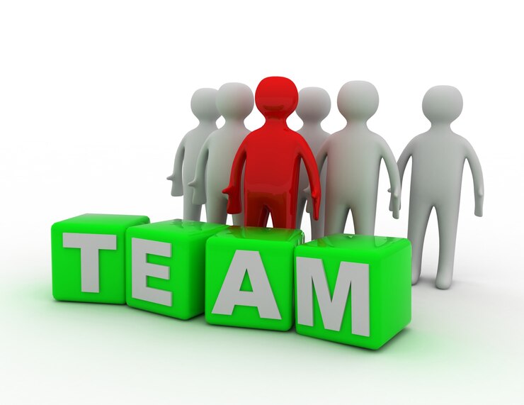 Teamconcept. 3d illustratie