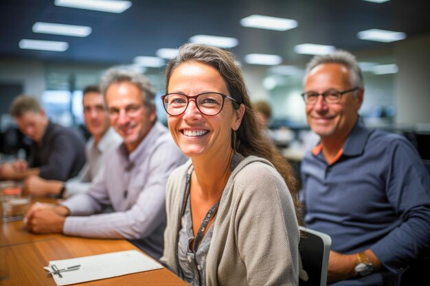 Teamleden genieten van een luchtig moment tijdens hun lunchpauze op kantoor