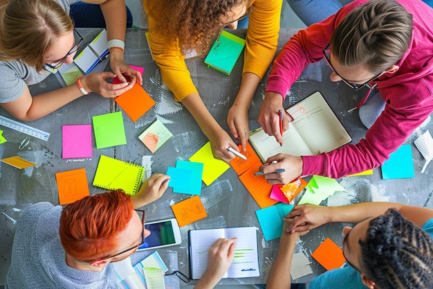 Foto teams problem solving in a virtual meeting