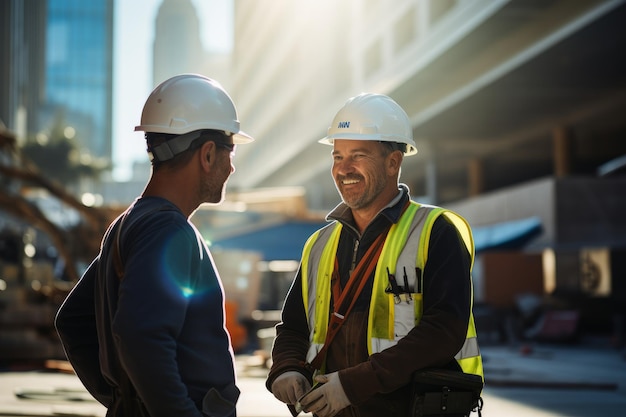 Teamwerk van ingenieurs in de bouw