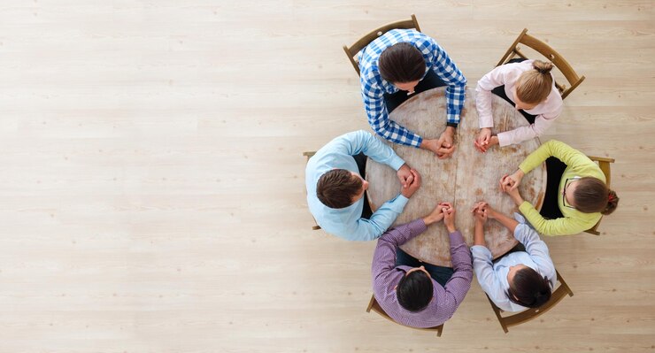 Teamwork brainstorming meeting
