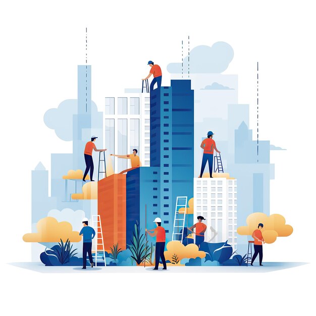 Teamwork concept Vector illustration in flat style