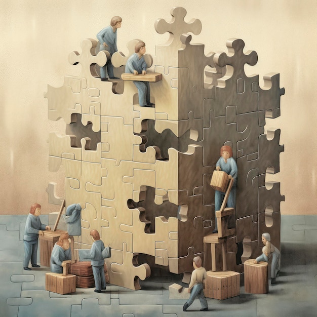 Photo teamwork puzzle