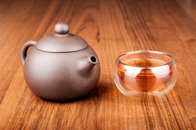 Teapot and cup