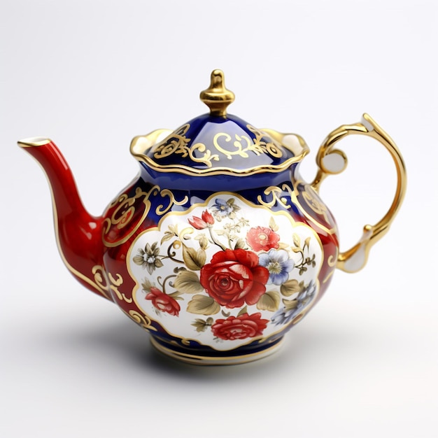 Teapot with white background high quality ultra hd