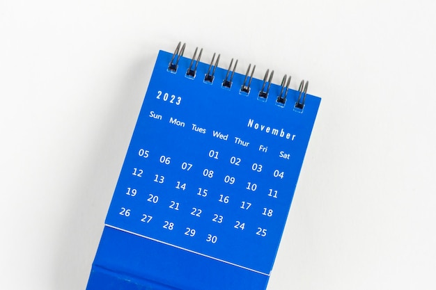 Tearoff calendar for November 2023 Desktop calendar for planning assigning organizing and managing each date