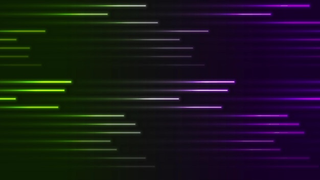 Tech abstract design with green violet neon laser lines